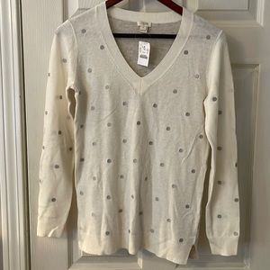NWT v neck jcrew factory sweater XS